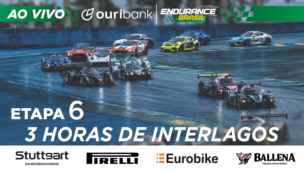 AO VIVO | Ouribank Endurance Brasil 2026 – Etapa 6 | 3 de Interlagos | Corrida Completa