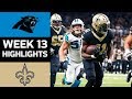 Panthers vs. Saints | NFL Week 13 Game Highlights