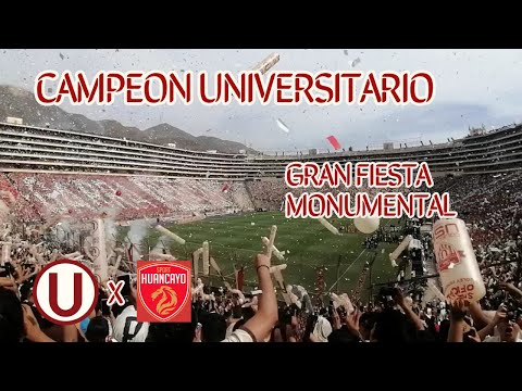 "GRAN RECIBIMIENTO DE LA TRINCHERA NORTE / UNIVERSITARIO VS SPORT HUANCAYO" Barra: Trinchera Norte • Club: Universitario de Deportes