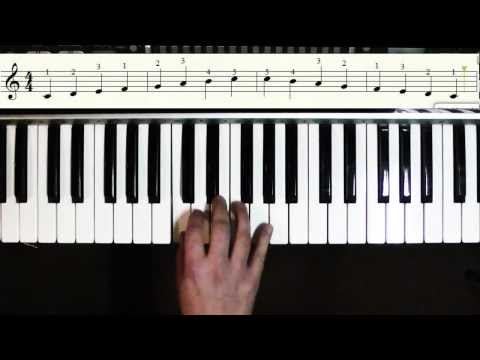 Klavier spielen lernen - C-Dur Tonleiter- rechte Hand - Finger unter-  und übersetzen
