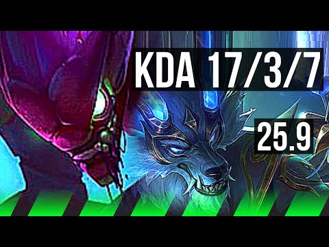 KHA'ZIX vs WARWICK (JGL) | 17/3/7, Dominating | KR Diamond | 25.9