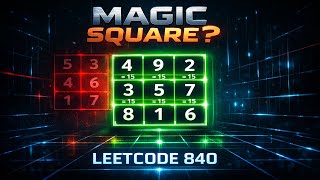YouTube video 'Magic Squares in Grid | LeetCode 840 Explained with Intuition, Diagrams & Java Solution'