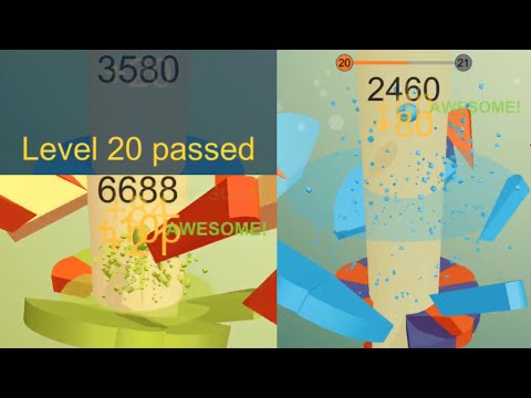 Helix Jump level 1 - 20 randomly gameplay voodoo - YouTube