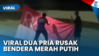 VIRAL AKSI CORAT-CORET BENDERA MERAH PUTIH di Depan Kantor Bupati Jembrana, Polisi Turun Tangan