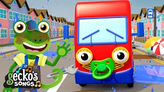 Rain, Rain, Go Away! ☔🎶 Baby Truck’s Rainy Day Adventure | Gecko's Songs 🎶 | Toddler Fun Learning