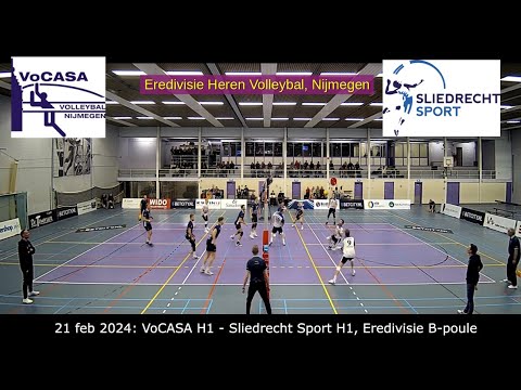 VoCASA H1 - Sliedrecht H1 (21 feb 2024, Full Match, resized) Eredivisie Heren Volleybal