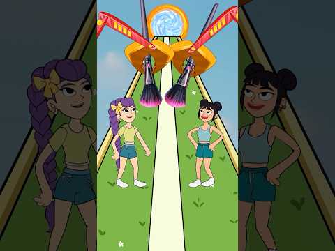 KPop Demon Hunters: Make Up Run Challenge - Rumi vs Zoey #kpopdemonhunters