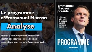 Présidentielle 2017 : Analyse du programme de Macron.