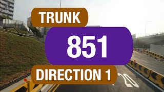 SBS Transit Trunk 851 (Direction 1) | Bus Service Route Visual