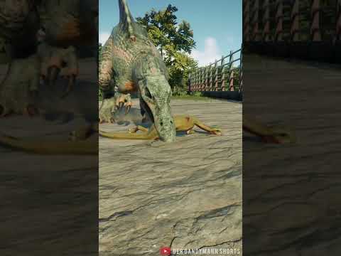 SPINOSAURUS CAN JUMP WELL DESPITE HIS WEIGHT AND HIS SIZE - Jurassic World Evolution 2 #short #jw2