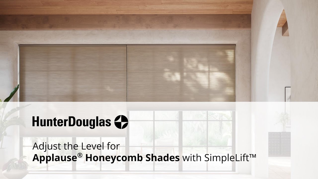 Adjust the Level for Applause Honeycomb Shades With SimpleLift
