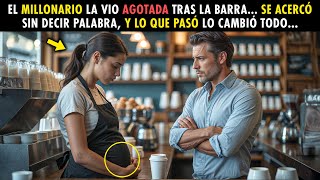 EL MILLONARIO LA VIO AGOTADA TRAS LA BARRA… PERO CUANDO SE ACERCÓ, LO QUE PASÓ LO CAMBIÓ TODO…