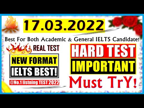 IELTS LISTENING PRACTICE TEST 2022 WITH ANSWERS | 17.03.2022