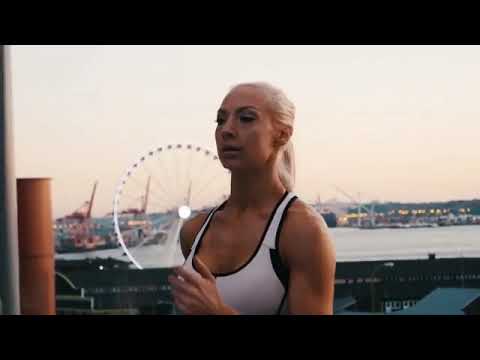 Ripped body of girls after Gym. Abs and muscle show.