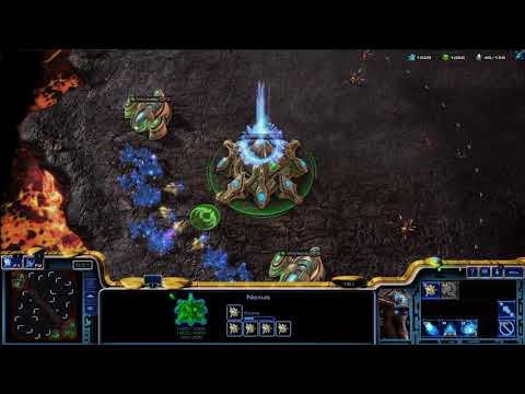 StarCraft 2: Protoss  vs 7 Random ELITE AI FFA On Lava Flow Map 2020