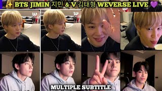 Download lagu [ENG SUB] ✨ BTS Jimin 지민 & V Kim Taehyung 김태형 Weverse Live 💜 RM, Jin, SUGA, j-hope, Jimin, Jungkook mp3