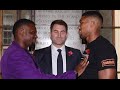ANTHONY JOSHUA & DILLIAN WHYTE EXCHANGE VERBALS AT FIRST EVER HEAD TO HEAD (INTENSE!)