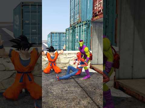 hulk help goku and spider man 🧟 | Marvel toys | Marvel animation | #shorts