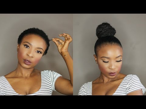 How To | Top Knot High Bun on Short Natural Hair