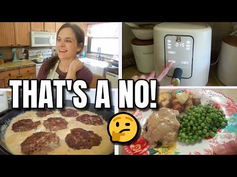 It does nothing...😆 Cooking one pan Salisbury Steaks & Gravy for Supper & Cleaning up the Kitchen