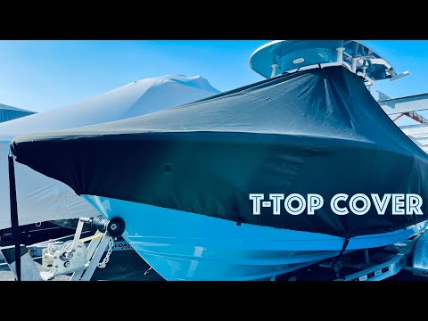 Laporte T-Top Cover Review and Install [Sportsman Open 232 Platinum] 23' Center Console