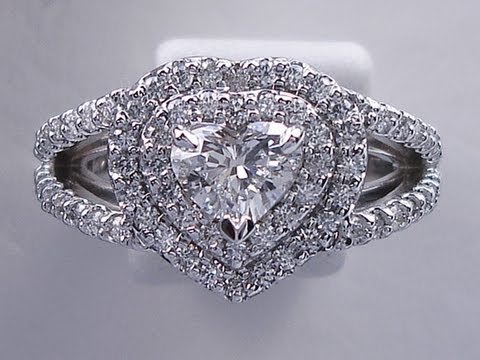1.28 ctw Heart Shape G VS2 Diamond Engagement Ring - BigDiamondsUSA