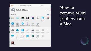 Unable to remove MDM Profiles from Mac
