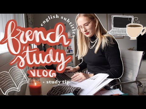 french study vlog (with english subtitles) vol. 4 💻 + study tip for when you have no motivation