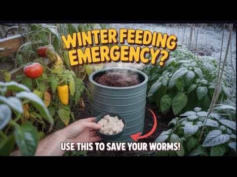 How to Keep Soil Worms ALIVE in Freezing Weather (This Food Generates HEAT!)