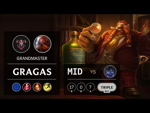 Gragas Mid vs Sylas - EUW Grandmaster Patch 9.15