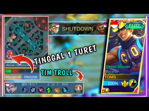 BRUNO LATE GAME SUPER EPIC COMEBACK !  TOP 1 GLOBAL BRUNO 2022 BEST BUILD BRUNO TERSAKIT