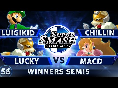 SSS 56 - LuigiKid & Lucky vs. Chillindude & MacD - SSBM Winners Semis - Smash Melee