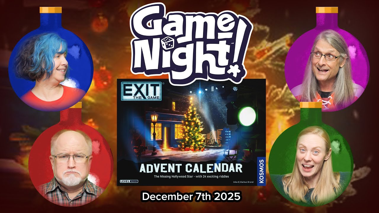 GameNight! 24 Days of Christmas Day 7 - Exit: The Game Advent Calendar - The Missing Hollywood Star