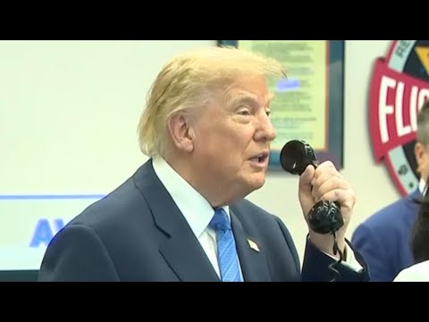 Trump calls International Space Station during visit to NASA Mission Control Center