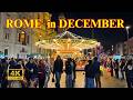 Rome Walking Tour Christmas Magic On Rome S Streets December In 4K