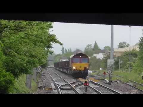 DB schenker 66004  Corby to Margam empty steel train