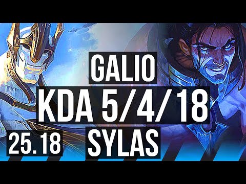 GALIO vs SYLAS (MID) | 5/4/18, 33k DMG | KR Master | 25.18