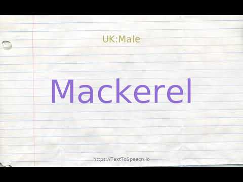 How to pronounce mackerel