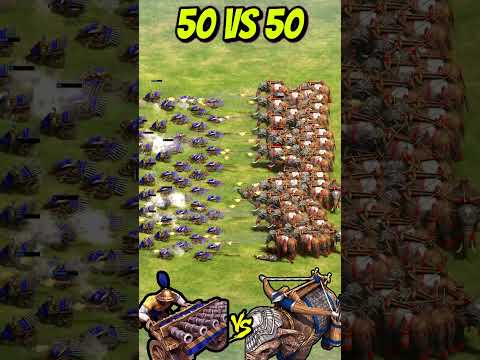 50 Elite Organ Guns vs 50 Elite Ballista Elephants (AoE2) #Shorts