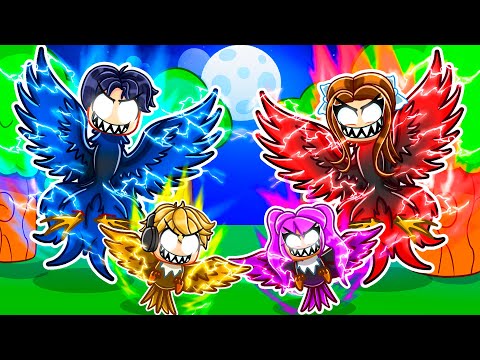 Having A DARK BIRD FAMILY In Roblox Feather Family!