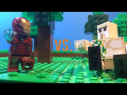 LEGO Iron Man vs. Iron Golem