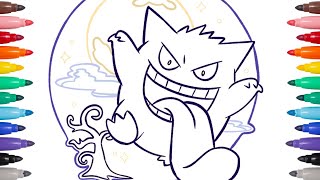 Gengar Pokemon Coloring Pages