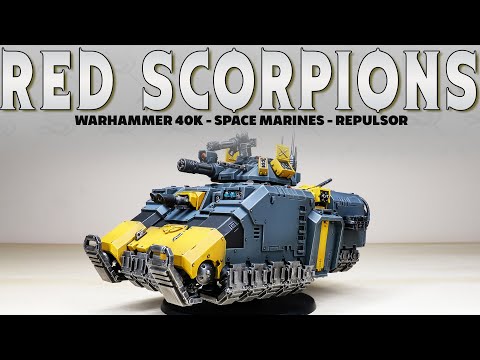 PAINTING SHOWCASE Space Marines Repulsor Red Scorpions Warhammer 40k
