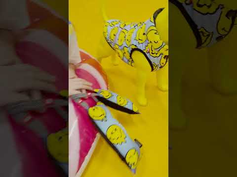 Игрушка для собак WAUDOG Fun с пищалкой, рисунок "Смайлы", длина 16 см - фото 1 - id-p2572107529