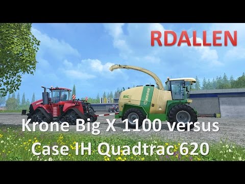 Krone Big X 1100 versus Case IH Quadtrac 620 - Farming Simulator 15