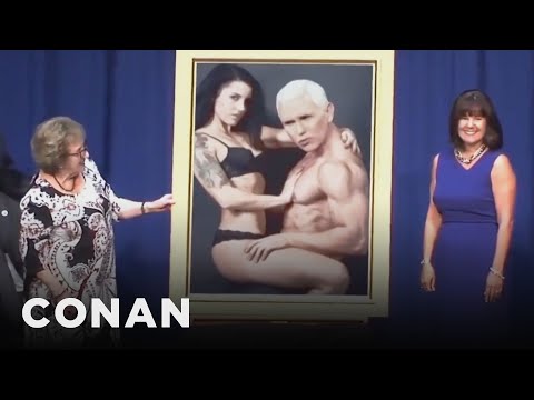 Mike Pence’s Official Governor Portrait | CONAN on TBS