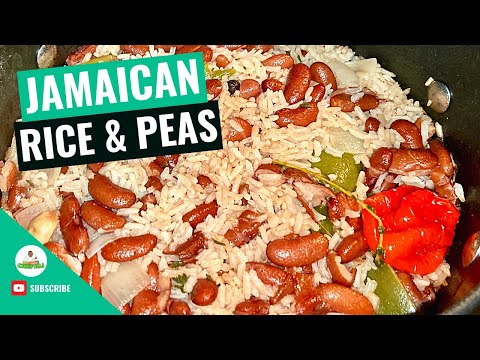 Jamaican Rice & Peas with Coconut Milk | Rice and Beans Recipe | How to Make Jamaican Rice & Peas