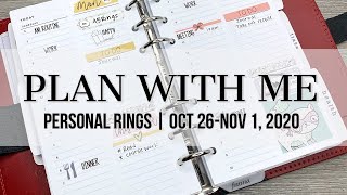 Plan with Me | Personal Filofax | Simple & Trendy Co Daily Inserts | Oct 26-Nov 1, 2020 #filofax