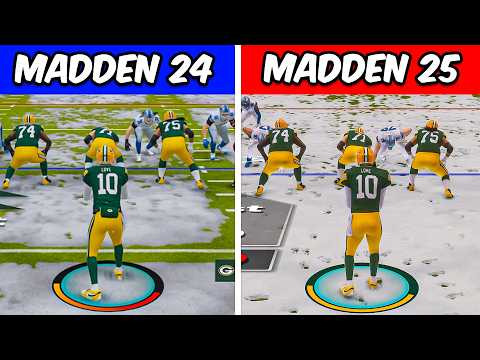 Madden 25 vs Madden 24 Side by Side Comparison!