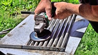 Making A Wood Burning BBQ Grill From Scrap Metal - Part 1